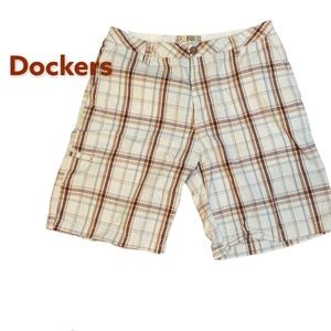 Dockers shorts plaid waist 34